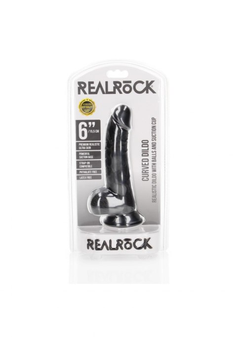 CURVED REALISTIC DILDO BALLS SUCTION CUP - 6""/ 15,5 CM CURVED REALISTIC DILDO BALLS SUCTION CUP - 6""/ 15,5 CM