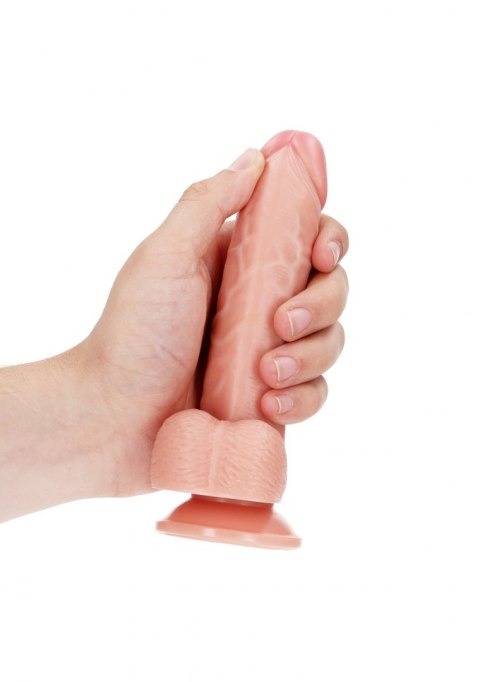 CURVED REALISTIC DILDO BALLS SUCTION CUP - 6""/ 15,5 CM CURVED REALISTIC DILDO BALLS SUCTION CUP - 6""/ 15,5 CM