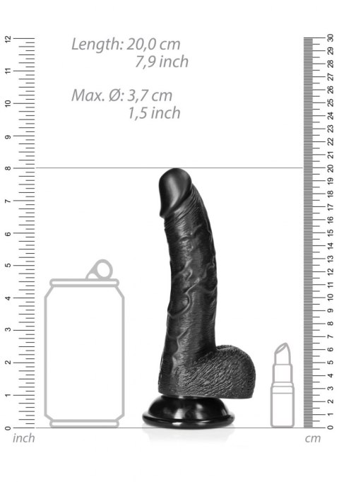 CURVED REALISTIC DILDO BALLS SUCTION CUP - 7""/ 18 CM CURVED REALISTIC DILDO BALLS SUCTION CUP - 7""/ 18 CM