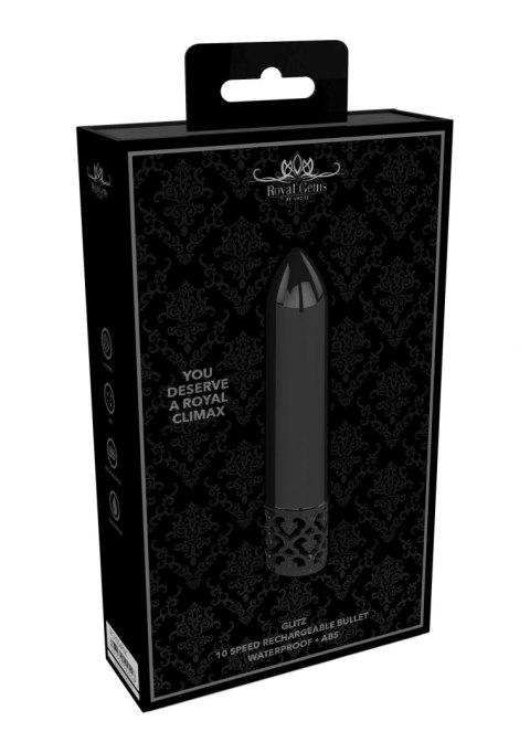 GLITZ - RECHARGEABLE ABS BULLET - GUNMETAL GLITZ - RECHARGEABLE ABS BULLET - GUNMETAL