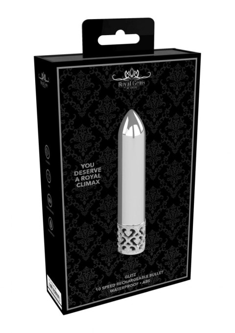 GLITZ - RECHARGEABLE ABS BULLET - SILVER GLITZ - RECHARGEABLE ABS BULLET - SILVER
