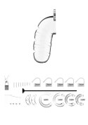 MODEL 17 - CHASTITY - 5.5"" - COCK CAGE - TRANSPARENT