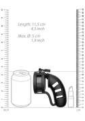 MODEL 19 - CHASTITY - 4.5"" - SIL CAGE BALLSPLITTER - BLACK