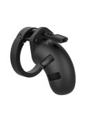 MODEL 20 - CHASTITY - 3.5"" - SILICONE COCK CAGE - BLACK