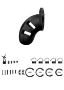 MODEL 20 - CHASTITY - 3.5"" - SILICONE COCK CAGE - BLACK