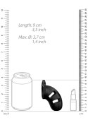 MODEL 20 - CHASTITY - 3.5"" - SILICONE COCK CAGE - BLACK