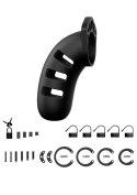 MODEL 21 - CHASTITY - 4.5"" - SILICONE COCK CAGE - BLACK