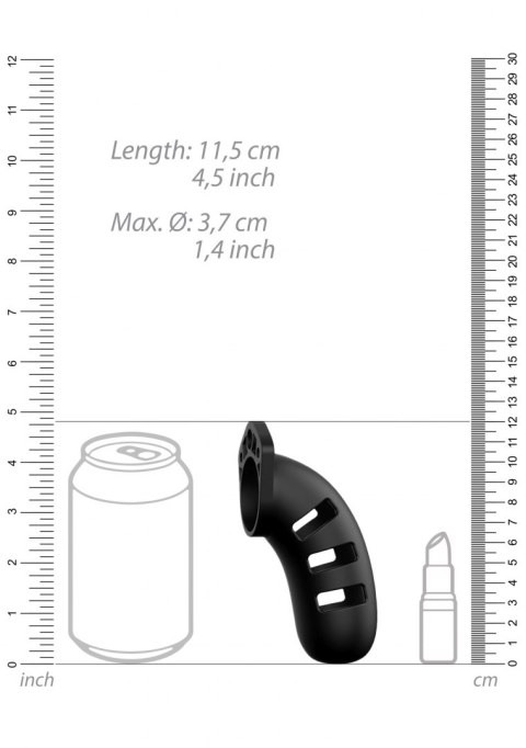 MODEL 21 - CHASTITY - 4.5"" - SILICONE COCK CAGE - BLACK MODEL 21 - CHASTITY - 4.5"" - SILICONE COCK CAGE - BLACK