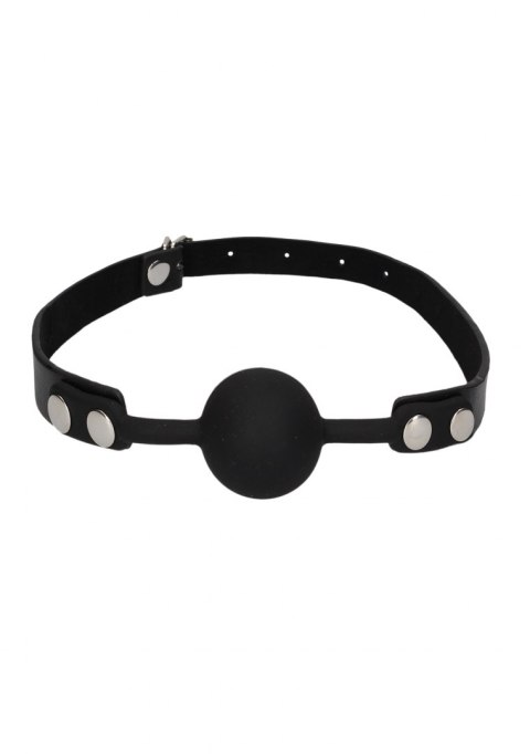 SILICONE BALL GAG - WITH ADJUSTABLE BONDED LEATHER STRAPS SILICONE BALL GAG - WITH ADJUSTABLE BONDED LEATHER STRAPS