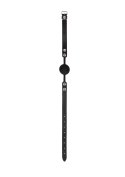 SILICONE BALL GAG - WITH ADJUSTABLE BONDED LEATHER STRAPS
