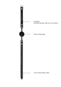 SILICONE BALL GAG - WITH ADJUSTABLE BONDED LEATHER STRAPS