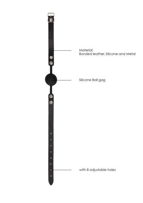 SILICONE BALL GAG - WITH ADJUSTABLE BONDED LEATHER STRAPS SILICONE BALL GAG - WITH ADJUSTABLE BONDED LEATHER STRAPS
