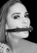 SILICONE BIT GAG - WITH ADJUSTABLE BONDED LEATHER STRAPS