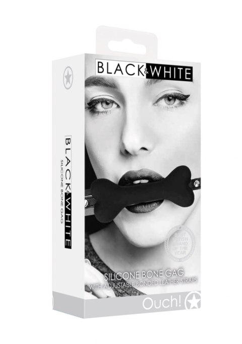 SILICONE BONE GAG - WITH ADJUSTABLE BONDED LEATHER STRAPS SILICONE BONE GAG - WITH ADJUSTABLE BONDED LEATHER STRAPS
