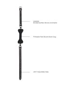 SILICONE BONE GAG - WITH ADJUSTABLE BONDED LEATHER STRAPS