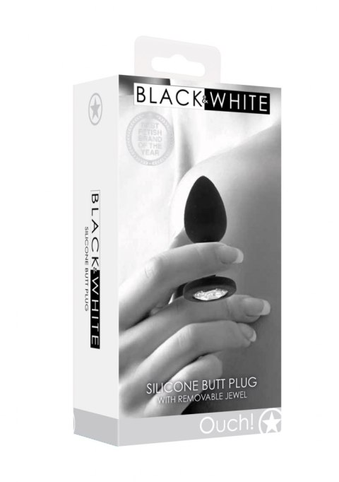 SILICONE BUTT PLUG WITH REMOVABLE JEWEL