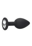 SILICONE BUTT PLUG WITH REMOVABLE JEWEL
