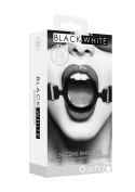 SILICONE RING GAG - WITH ADJUSTABLE BONDED LEATHER STRAPS