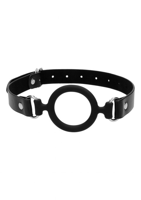 SILICONE RING GAG - WITH ADJUSTABLE BONDED LEATHER STRAPS SILICONE RING GAG - WITH ADJUSTABLE BONDED LEATHER STRAPS