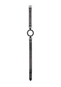 SILICONE RING GAG - WITH ADJUSTABLE BONDED LEATHER STRAPS