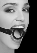 SILICONE RING GAG - WITH ADJUSTABLE BONDED LEATHER STRAPS