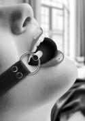 SOLID BALL GAG - WITH BONDED LEATHER STRAPS