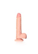 STRAIGHT REALISTIC DILDO BALLS SUCTION CUP - 7""/ 18 CM