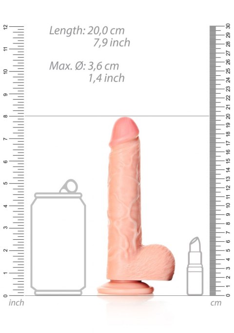 STRAIGHT REALISTIC DILDO BALLS SUCTION CUP - 7""/ 18 CM STRAIGHT REALISTIC DILDO BALLS SUCTION CUP - 7""/ 18 CM