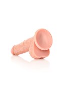 STRAIGHT REALISTIC DILDO BALLS SUCTION CUP - 8""/ 20,5 CM