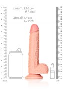 STRAIGHT REALISTIC DILDO BALLS SUCTION CUP - 8""/ 20,5 CM
