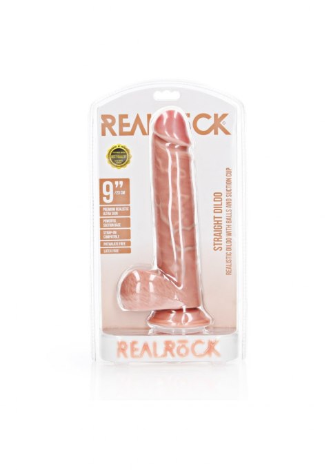 STRAIGHT REALISTIC DILDO BALLS SUCTION CUP - 9""/ 23 CM STRAIGHT REALISTIC DILDO BALLS SUCTION CUP - 9""/ 23 CM