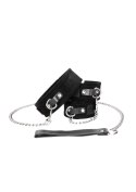VELCRO COLLAR WITH LEASH AND HAND CUFFS
