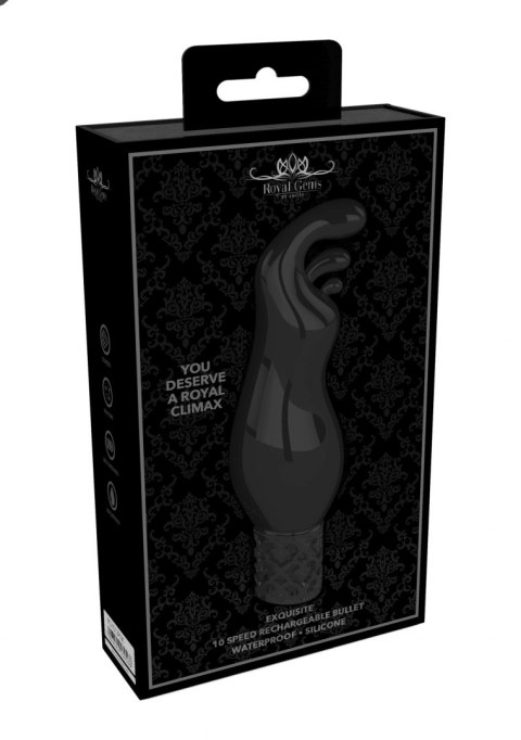 EXQUISITE - RECHARGEABLE SILICONE BULLET - BLACK EXQUISITE - RECHARGEABLE SILICONE BULLET - BLACK