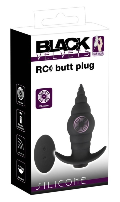 BLACK VELVETS RC BUTT PLUG BLACK VELVETS RC BUTT PLUG
