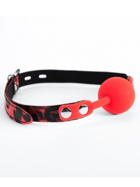 Red Silicone Ball Gag Leopard Red Silicone Ball Gag Leopard