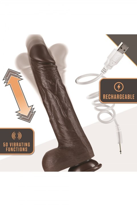 DR. SKIN SILICONE DR. MURPHY 8 INCH THRUSTING DILDO CHOCOLATE DR. SKIN SILICONE DR. MURPHY 8 INCH THRUSTING DILDO CHOCOLATE