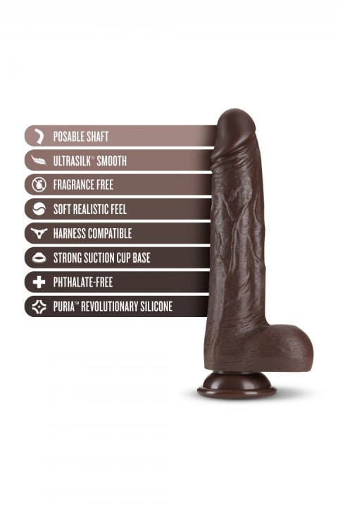 DR. SKIN SILICONE DR. MURPHY 8 INCH THRUSTING DILDO CHOCOLATE DR. SKIN SILICONE DR. MURPHY 8 INCH THRUSTING DILDO CHOCOLATE