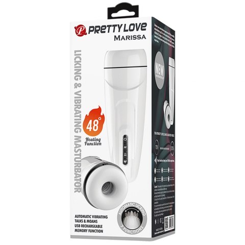 MASTURBATOR PRETTY LOVE - MARISSA, 12 vibration functions Heating temperature up to 48℃ Sex talk Memory function 7 licking modes MASTURBATOR PRETTY LOVE - MARISSA, 12 vibration functions Heating temperature up to 48℃ Sex talk Memory function 7 licking modes