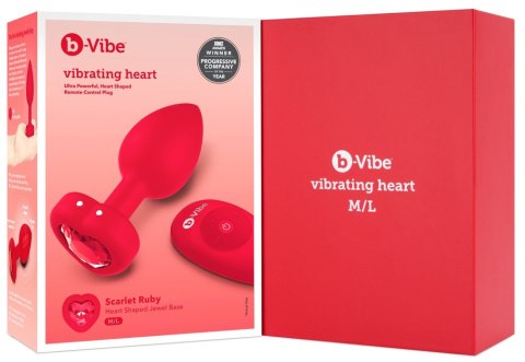 Vibrating Heart Plug M/L Red Vibrating Heart Plug M/L Red
