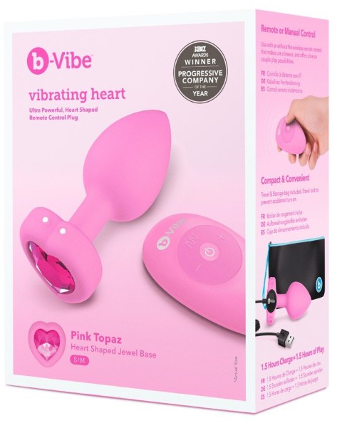 Vibrating Heart Plug S/M Pink Vibrating Heart Plug S/M Pink