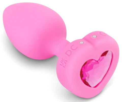 Vibrating Heart Plug S/M Pink Vibrating Heart Plug S/M Pink