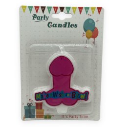 ŚWIECZKA-PARTY PENIS CANDLE XL PINK