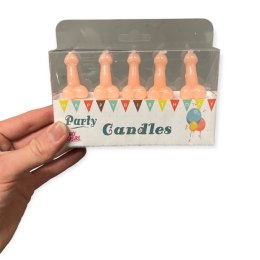 ŚWIECZKI-PARTY PENIS CANDLES 5PCS PACK FLESH