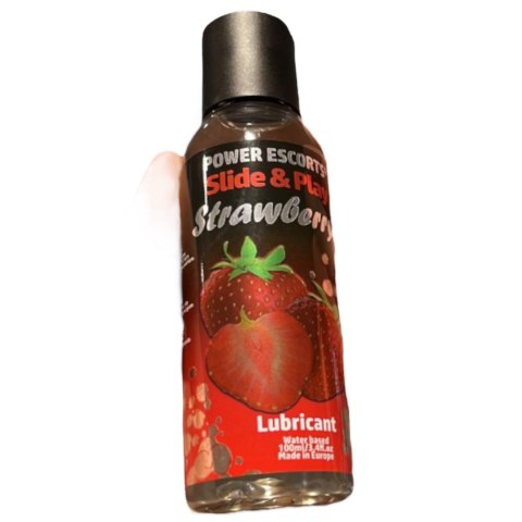ŻEL-POWER ESCORTS STRAWBERRY LUBRICANT 100ML SLIDE&PLAY ŻEL-POWER ESCORTS STRAWBERRY LUBRICANT 100ML SLIDE&PLAY