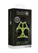 BRA HARNESS - GLOW IN THE DARK - NEON GREEN/BLACK - L/XL