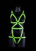 FULL BODY HARNESS - GITD - NEON GREEN/BLACK - L/XL