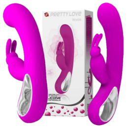 WIBRATOR MOCNY CICHY SEX KRÓLICZEK 12 TRYBÓW 21 CM