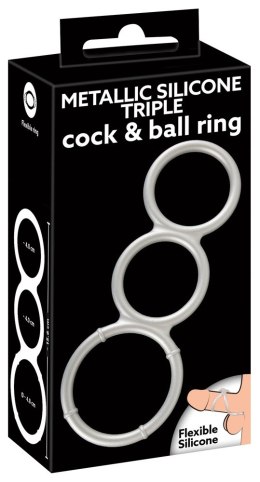 METALLIC SILICONE TRIPLE RING