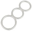 METALLIC SILICONE TRIPLE RING