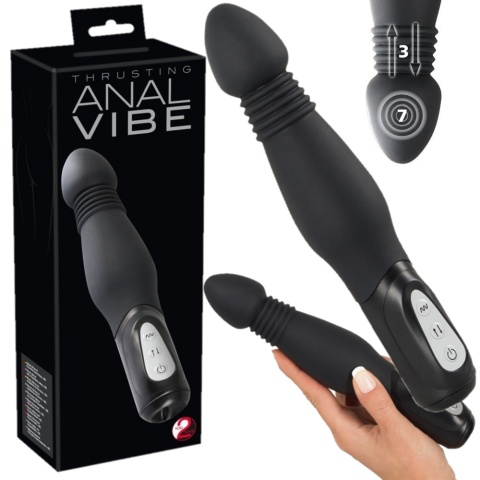 WIBRATOR ANAL SILIKON 7 WIBRACJI PCHNIĘCIE 23,5 CM WIBRATOR ANAL SILIKON 7 WIBRACJI PCHNIĘCIE 23,5 CM